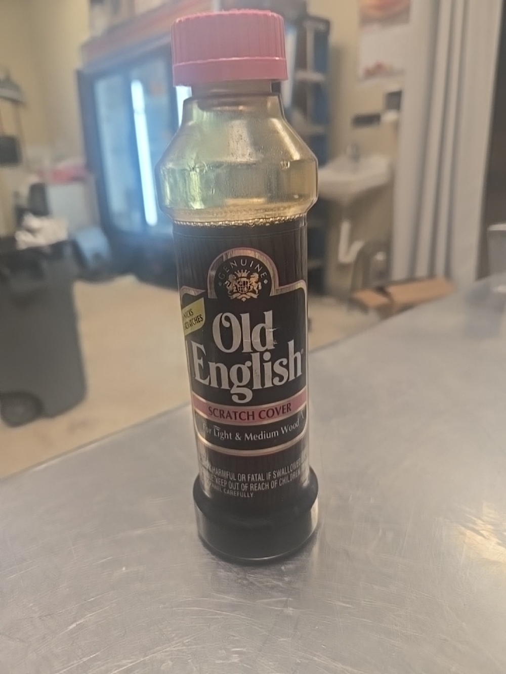 Old English Scratch Cover - Dark Wood Tone